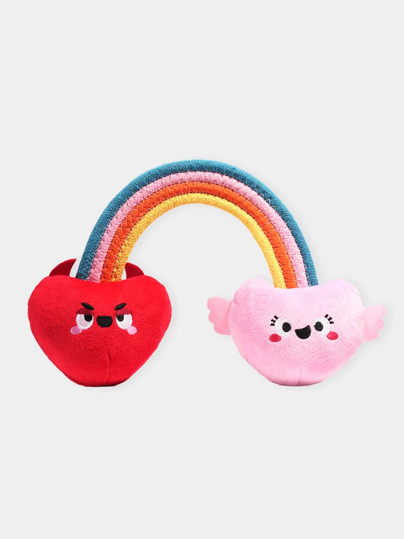 Peluche pour chien - Woof Love Coeur Arc en ciel 🌈❤️ - HugSmart