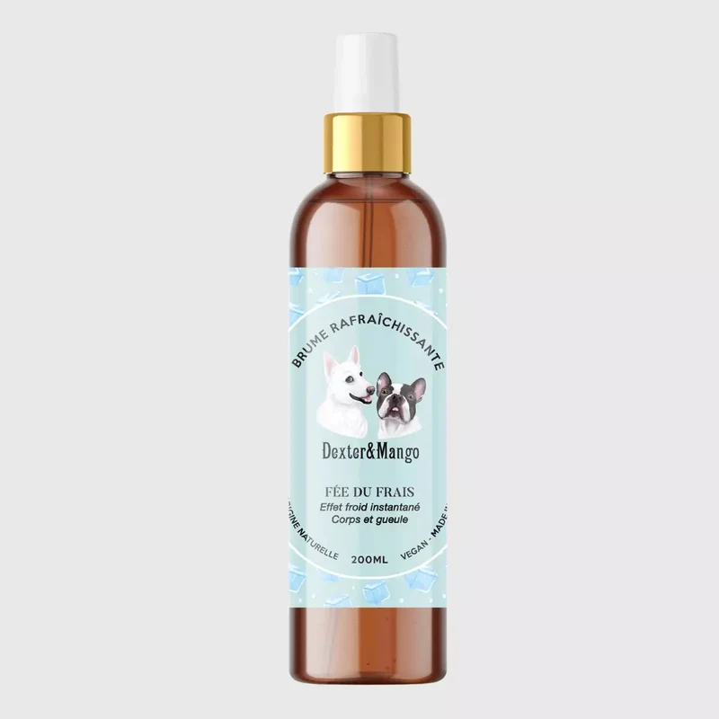 Brume rafraîchissante naturelle pour chien – Effet glaçon immédiat