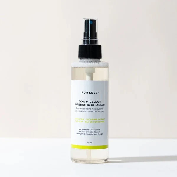 Eau Micellaire sans Rinçage pour Chien – Prébiotiques & Aloe Vera – Nettoyant Rafraîchissant & Hydratant