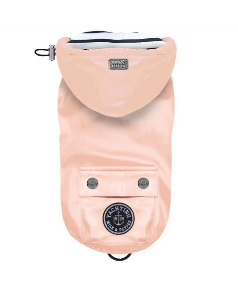Ciré Babord & Tribord rose pour chien – Élégance marine sous la pluie