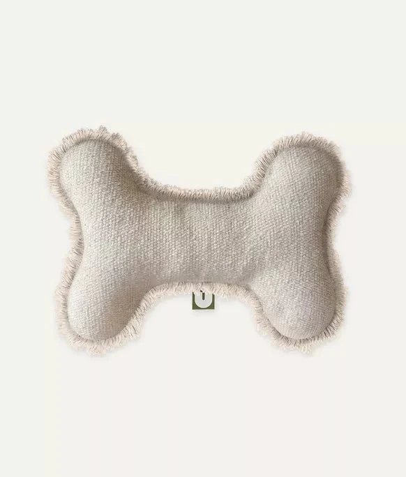 Jouet pour chien en coton bio Fleky - Os blanc par Cafide