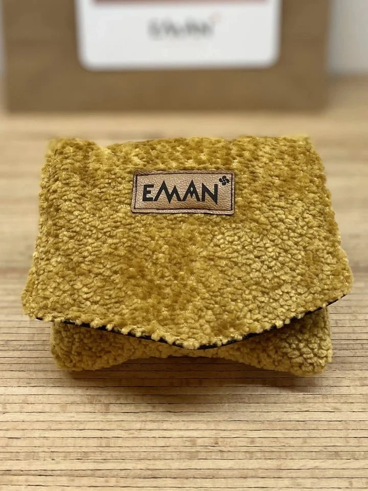 Pochette à Friandises Velours Bouclé Ocre (ton sur ton avec le sac banane urbain velours bouclé ocre)