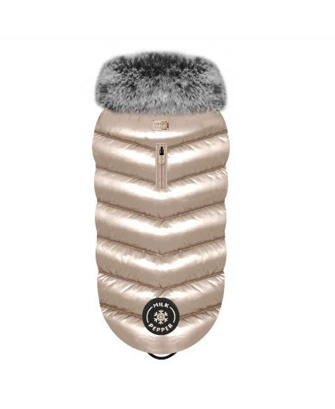 Doudoune pour chiens moyens et morphologies larges - Lucy or rose