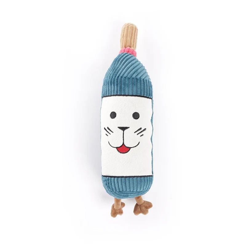 Jouet Bouteille de vin pour chien – L’apéro chic version peluche recyclée