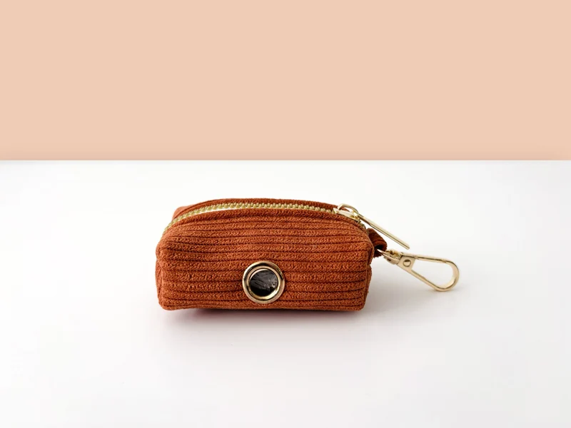 Pochette sac à crotte Velours Côtelé Terre Battue