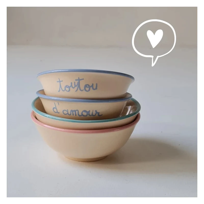 Gamelle artisanale pour chien – Toutou ou D’amour