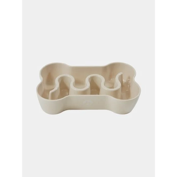 Gamelle anti-glouton Os - Taille S/M - Sable