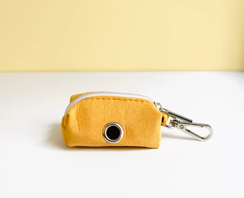 Pochette sac à crotte Coton Jaune