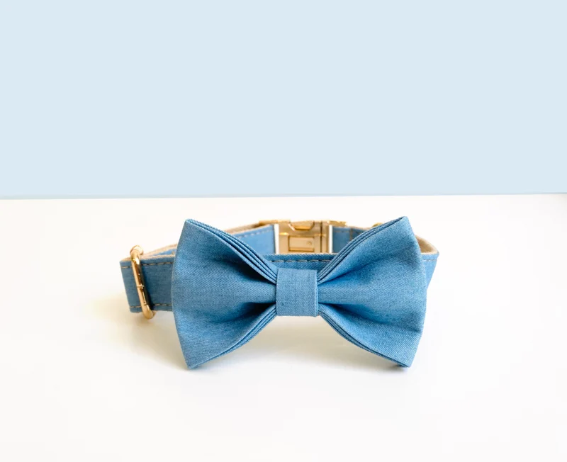 Noeud Papillon Coton Bleu Jean