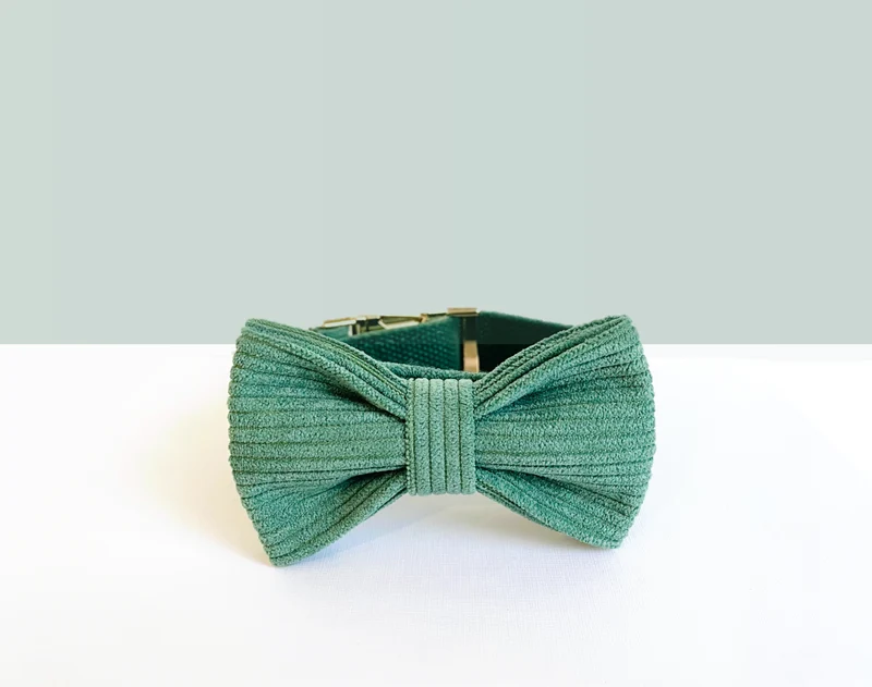 Noeud Papillon Velours Côtelé Vert