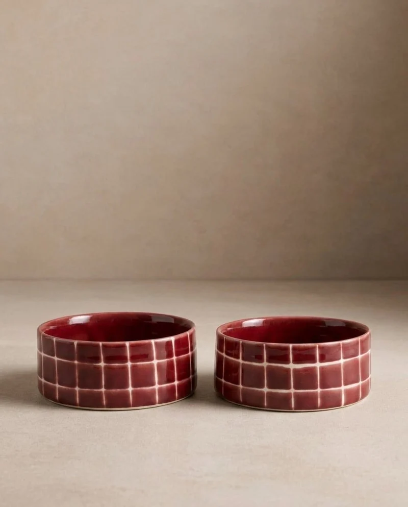 LOT DE 2 GAMELLES EN CÉRAMIQUE - Pool Bordeaux