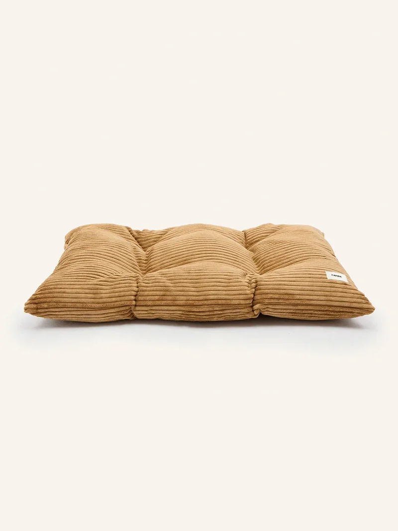 Coussin pour chien Bela - Velours côtelé moutarde - Cafide