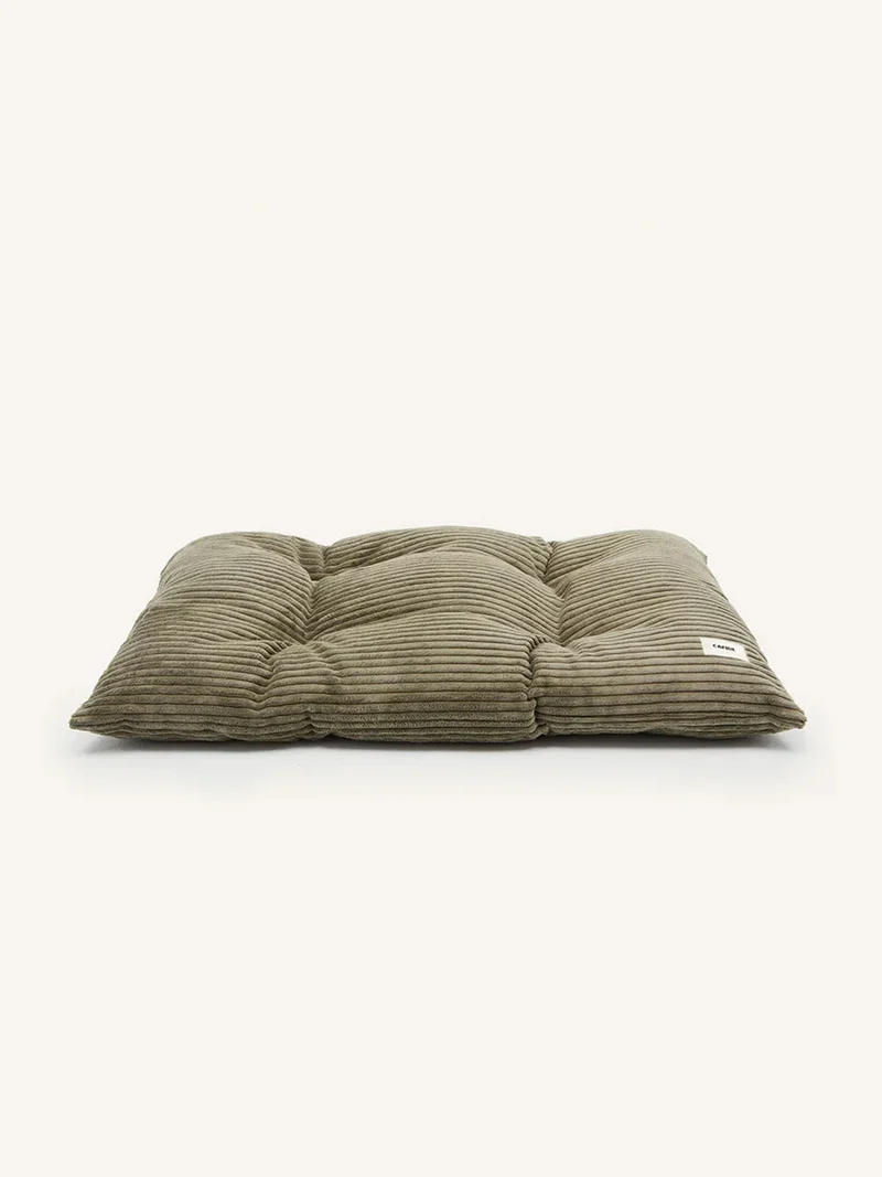 Coussin pour chien Bela - Velours côtelé vert - Cafide