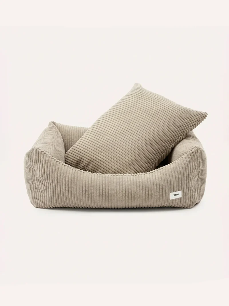 Panier pour chien Snozy - Velours côtelé beige - Cafide