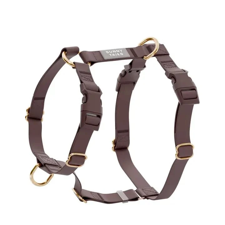 Harnais imperméable pour chien Marron Espresso – Sunny Tails