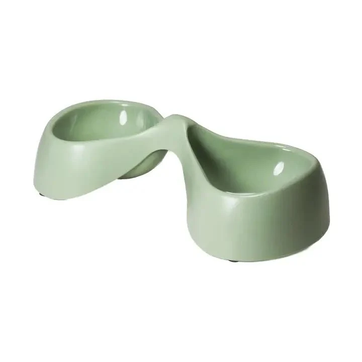 Gamelle double en plastique recyclé pour chien et chat Vélo 🐾