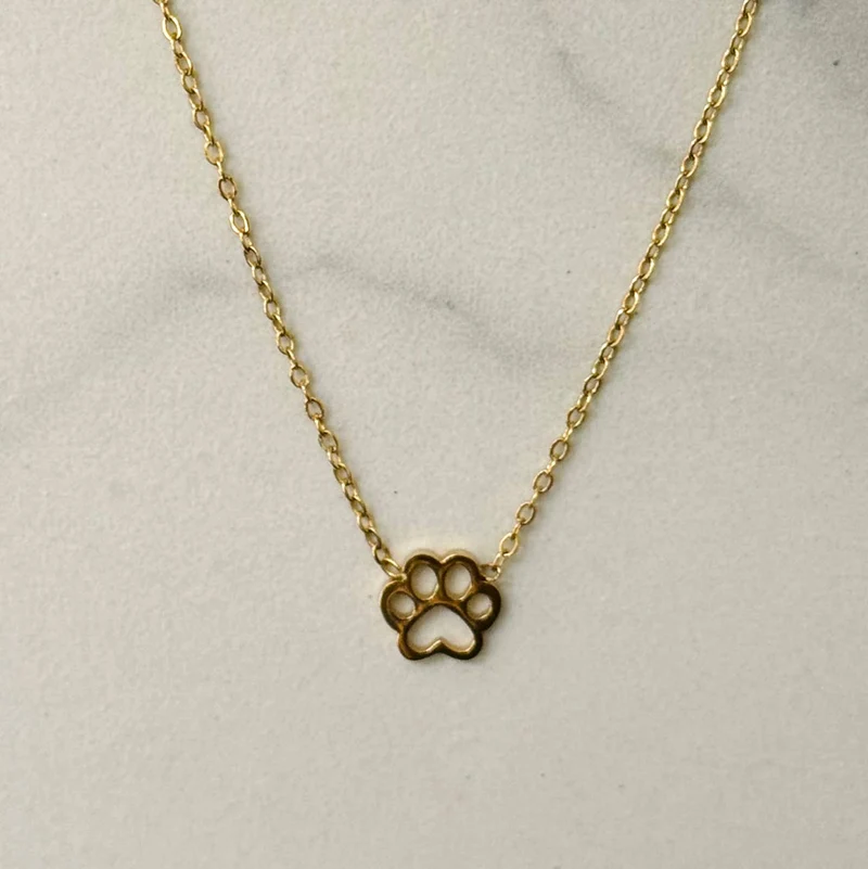 COLLIER PATTE DE CHIEN - Acier inoxydable