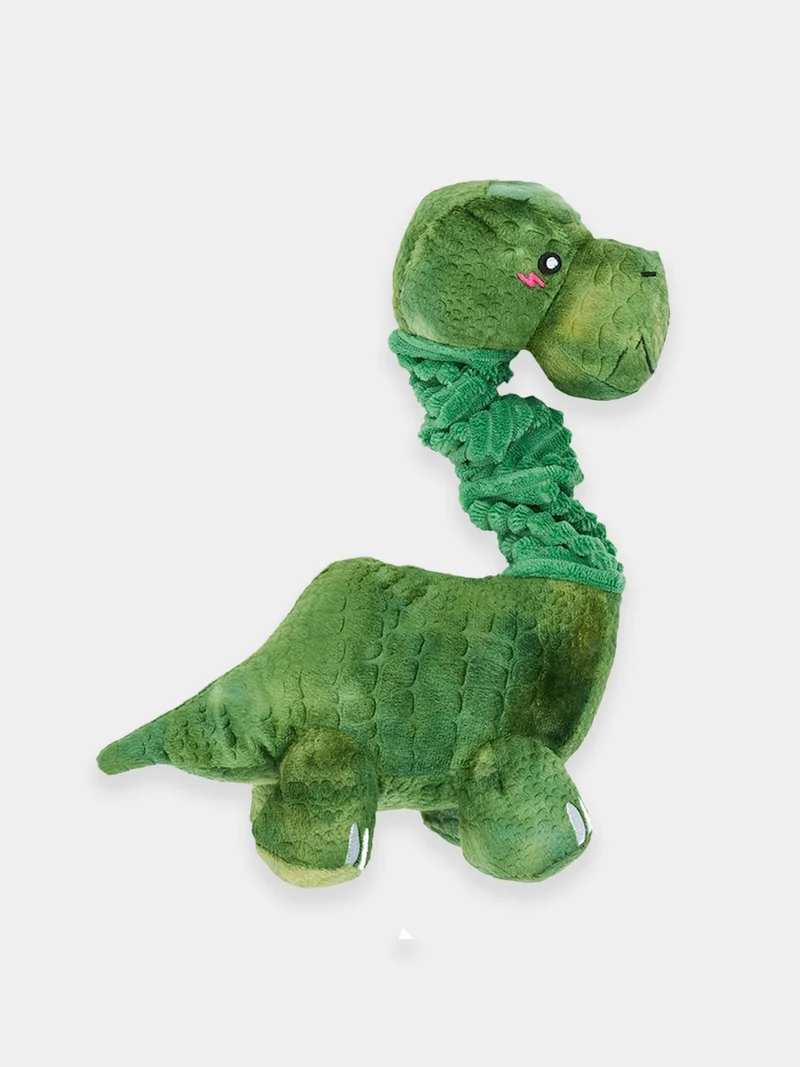 Peluche pour chien avec cou extensible - Bungee buddies Dino 🦕 - Zippy Paws