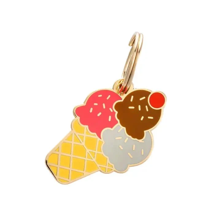 Médaille gravée pour chien personnalisable Glace
