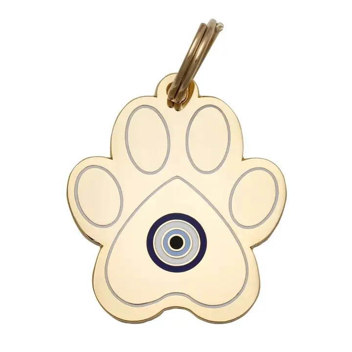 Médaille gravée pour chien personnalisable Patte de protection