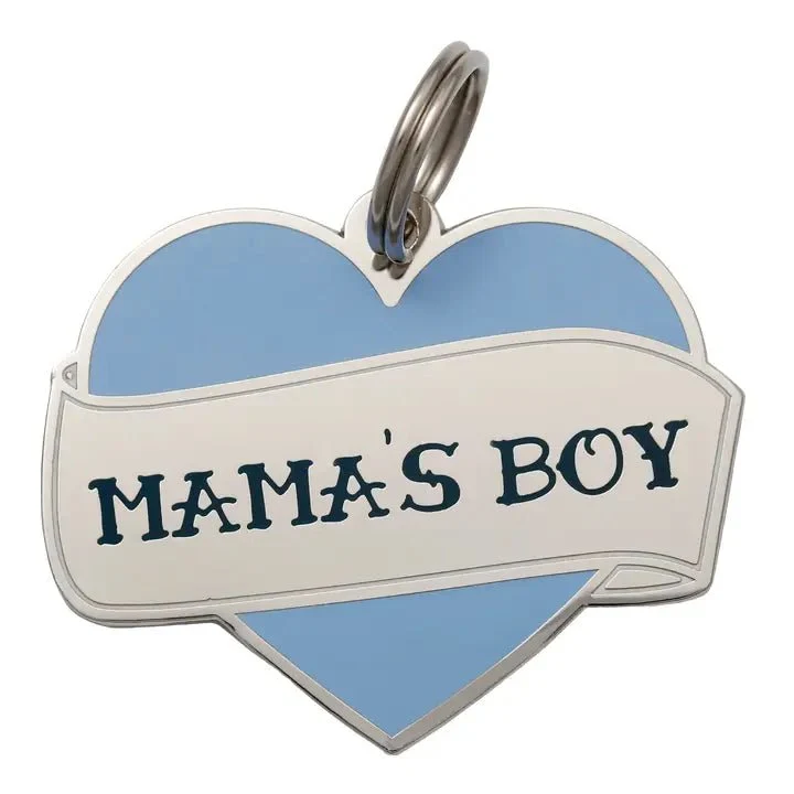 Médaille gravée pour chien personnalisable Mama's Boy