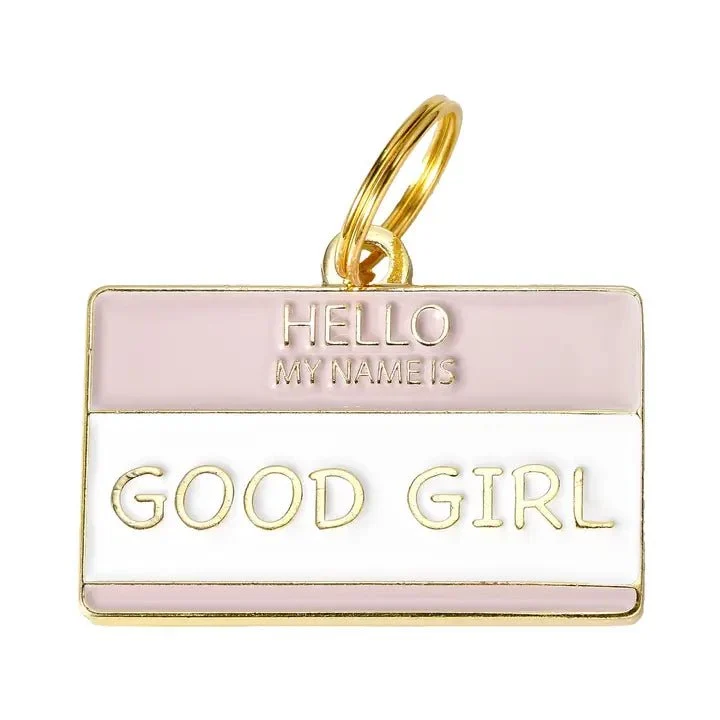 Médaille gravée pour chien personnalisable Good Girl