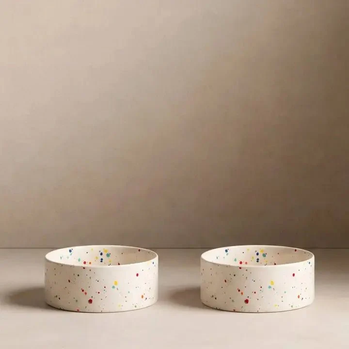 Gamelles pour chien en céramique artisanale New Party — Egg Back Home