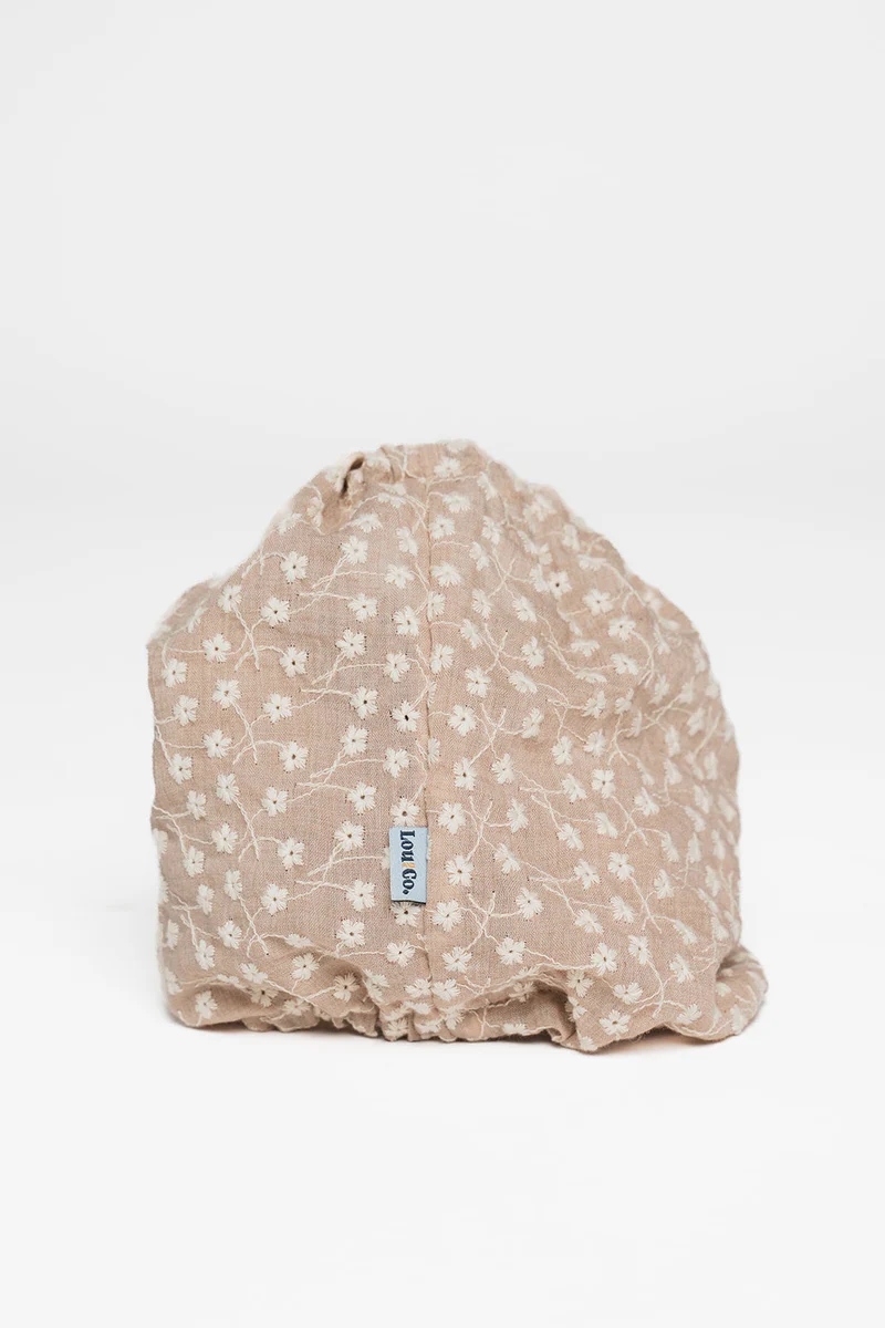 SNOOD EN COTON - fleur beige
