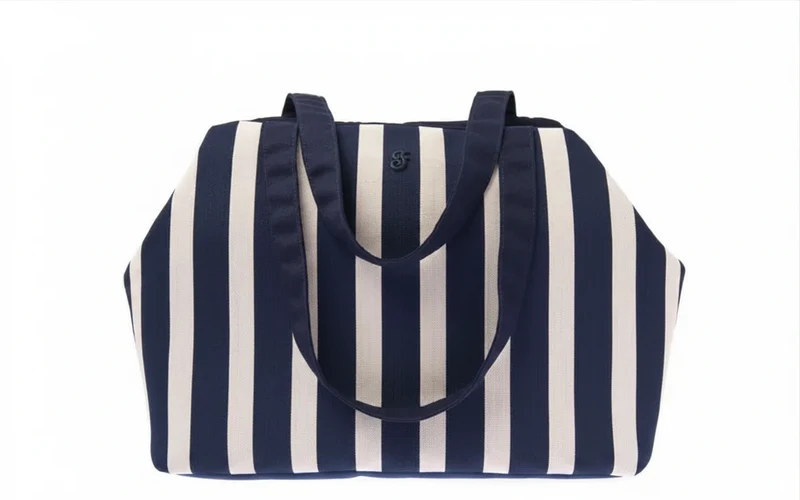 SAC DE TRANSPORT ÉTÉ - Rayé bleu marine