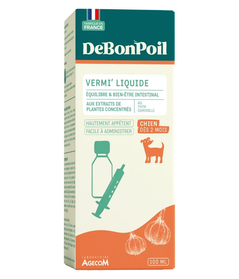 Vermifuge naturel chien liquide DeBonPoil 100ml