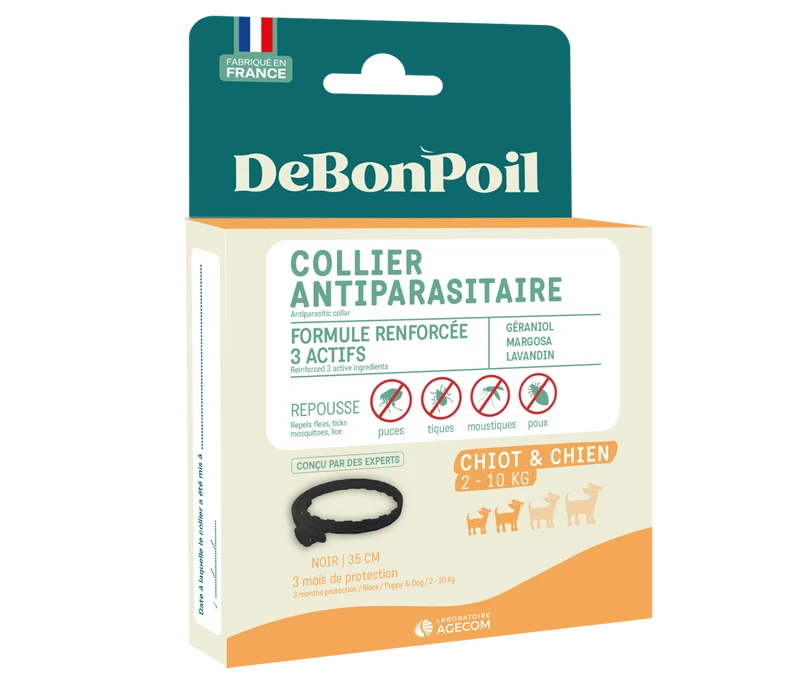 Collier antiparasitaire chien naturel 3 mois