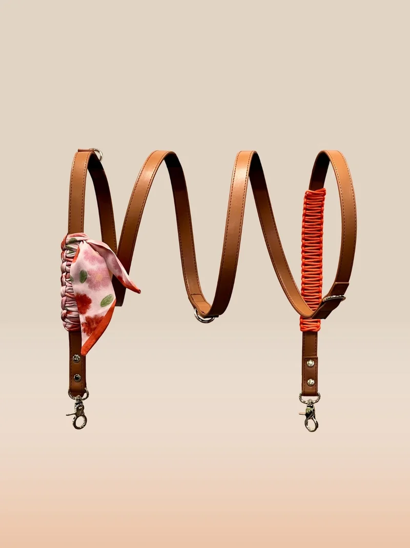 LAISSE MULTIPOSITION BANDANA - Marron