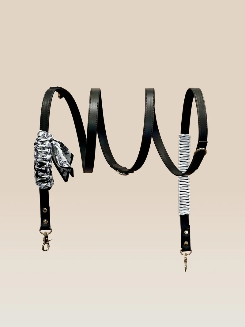 LAISSE MULTIPOSITION BANDANA - Noir