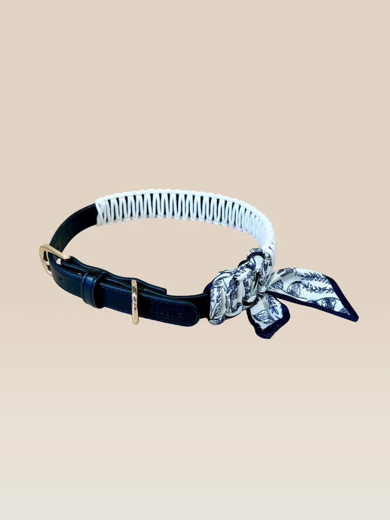 COLLIER BANDANA EN SIMILICUIR - Noir