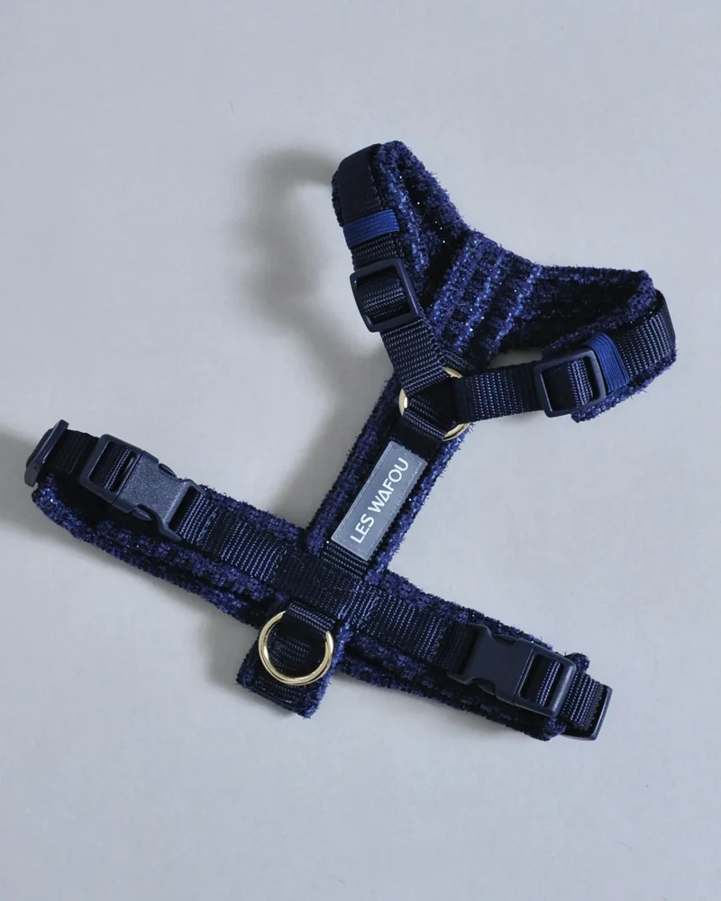 HARNAIS EN TWEED - Bleu nuit