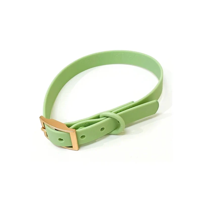 Collier pour chien imperméable PVC Vert Pastel – Gemini