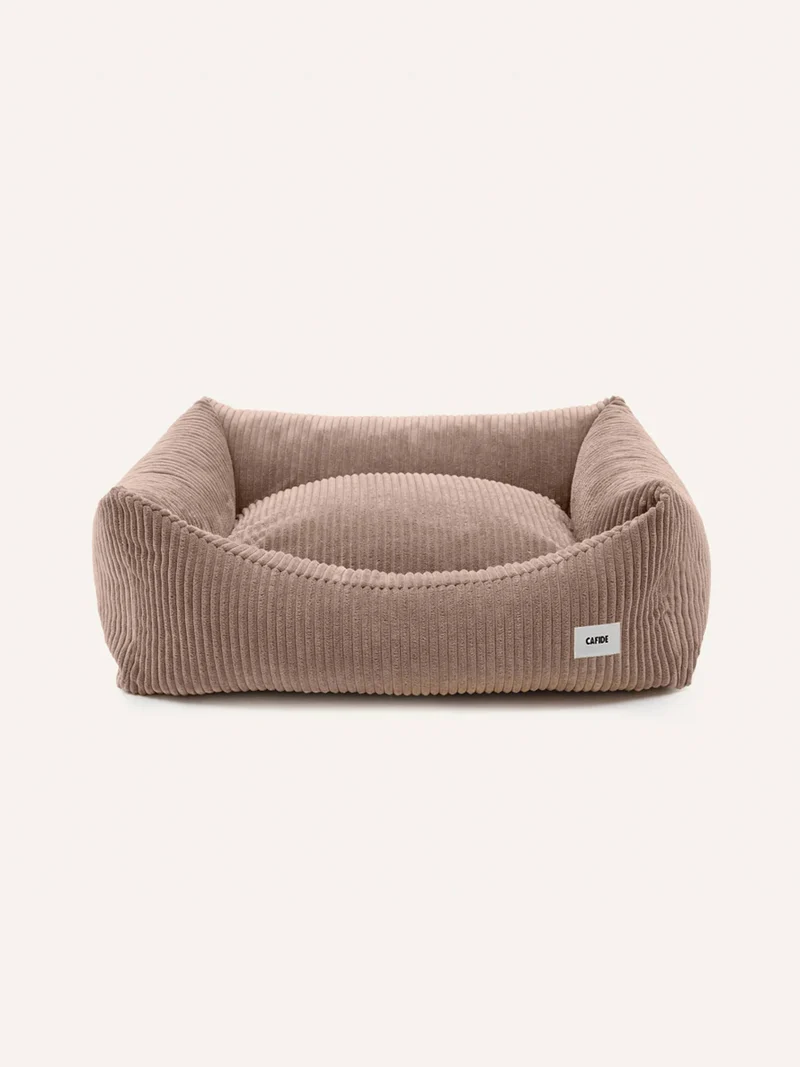 Panier pour chien Snozy - Velours côtelé mocca - Cafide
