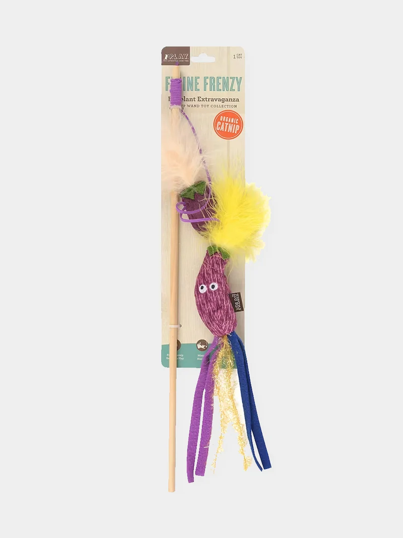 Canne à pêche pour chat - Aubergine 🍆 - Pet PLAY