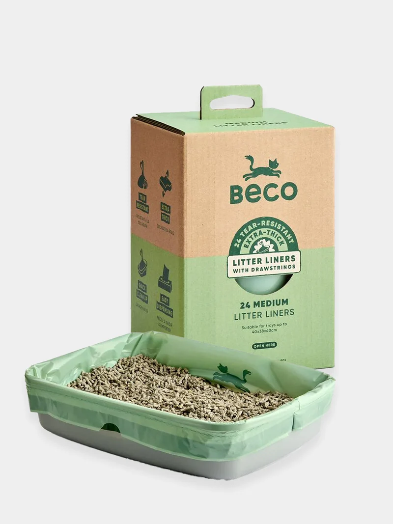 Sac à litière pour chat avec cordons de serrage - Becopets
