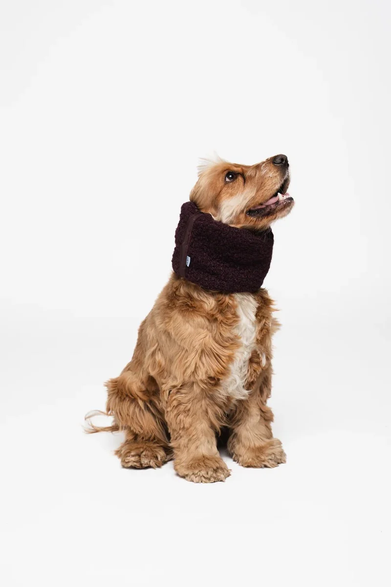 Snood d’hiver réversible bordeaux – chaleur & élégance
