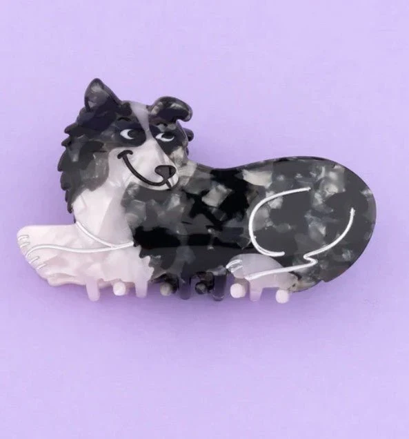 Pince à cheveux Border Collie – Graphique & élégante