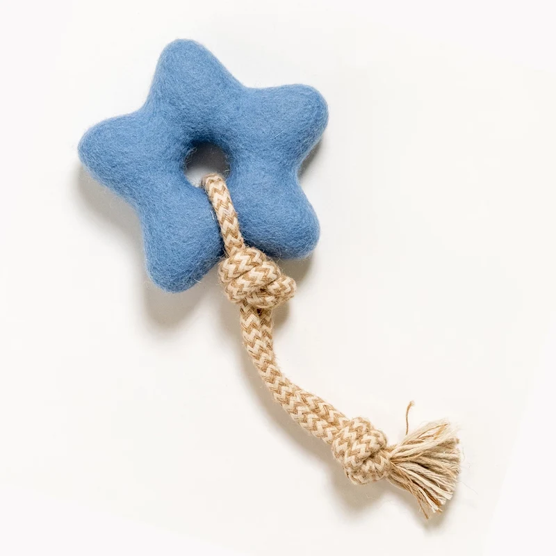 JOUET EN FEUTRINE - Étoile bleu