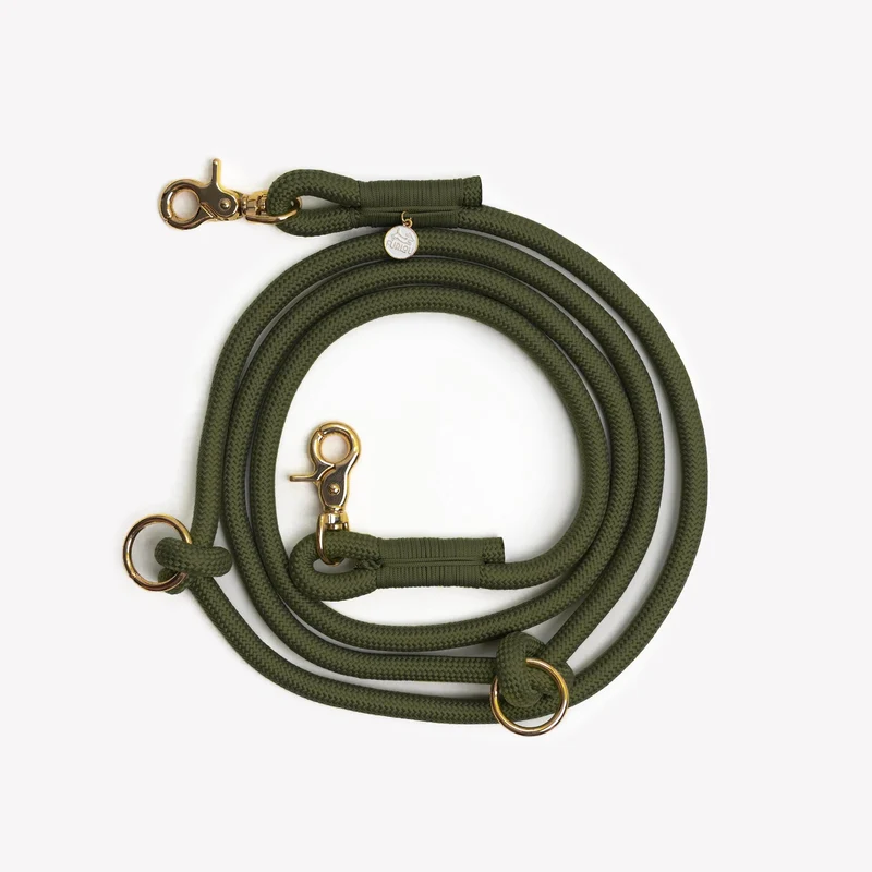 LAISSE EN CORDE - Vert mousse