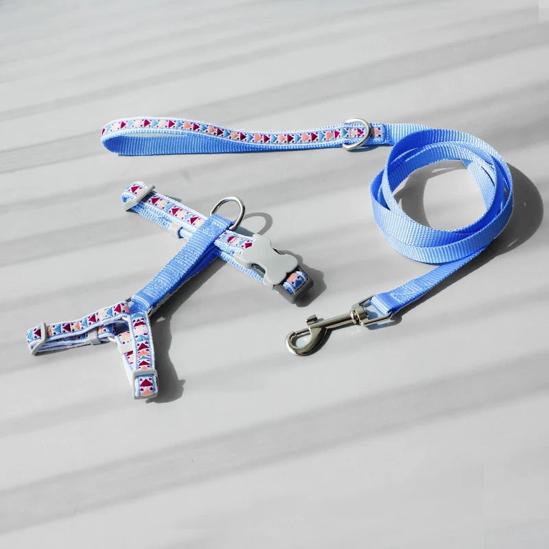 HARNAIS + LAISSE POUR CHATS - Bleu